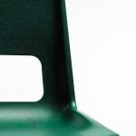 Close pictures of green chair made at NCP.