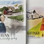 Picture of two book covers nicely illustrated with colourful drawings of small girls and houses.