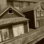 Small wooden house models of local houses.